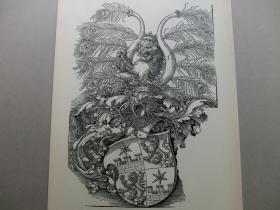 【百元包邮】 大幅 丢勒（Albrecht Dürer）作品系列之178  木刻版画 1910年代 木刻版画 纸张尺寸约47.8×34厘米（货号XK0077）