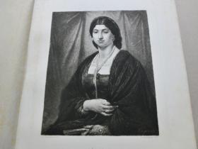【百元包邮】《罗梅林夫人肖像》（ROMERIN（Portraitstudie））1881年 蚀刻版画 纸张尺寸约36.4×26.7厘米