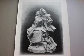【百元包邮】《吻》（Der Kuss）   1893年     木口木刻版画       尺寸约 28×41厘米  （货号501499）