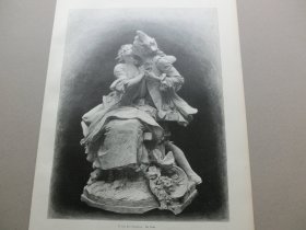 【百元包邮】《吻》（Der Kuss）1893年，木刻版画， 纸张尺寸约41×28厘米。