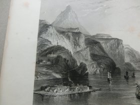 【百元包邮】 1840年代《肇庆府,羚羊峡》 中国题材钢版画 托马斯.阿罗姆 (Thomas Allom)作品 纸张尺寸约27×20.5厘米