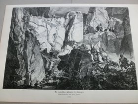 【百元包邮】《风景画：狄那里克阿尔卑斯山脉的库泽维斯大峡谷，达尔马提亚（今属克罗地亚）》（Naturliches Felsenthor der Crivoscie）1882年，木刻版画， 纸张尺寸约41×28厘米。出自奥地利画家，Franz Zverina（1835–1908）的原创木刻 ，狄那里克山脉位于巴尔干半岛西部，属东阿尔卑斯山的东南段，与达尔马提亚的亚得里亚海岸平行向南延伸