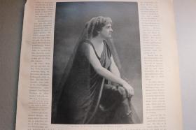 【百元包邮】《巴黎大歌剧院的弗里亚托》（frl.iiatto von der pariser grossen oper in iphigenie in tauris） 1902年    平版印刷画     尺寸约29*41厘米   （货号501117）