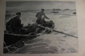 【百元包邮】《回家》（heimkehr）1894年   木刻版画  尺寸约41*29厘米      （货号502087）