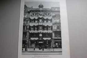 【百元包邮】《百年纪念装饰》（Festdecoration zur Hundertjahrfeier） 1897 年   平版印刷画      尺寸约 41*28厘米 （货号500905）