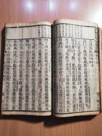 大开本4巨厚册—清精刻新都古香阁《春秋左传精义旁训》18卷4厚册一套全，其中有1页为手抄补齐！