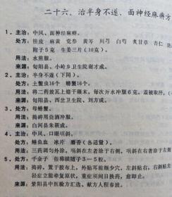 陕西省安康地区民间单验方汇编 1986年 整本秘方偏方