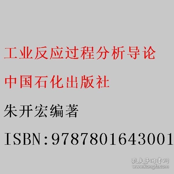 工业反应过程分析导论