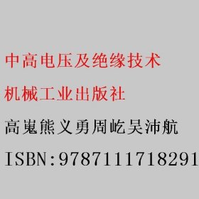 中高电压及绝缘技术 高嵬熊义勇周屹吴沛航 机械工业出版社 9787111718291