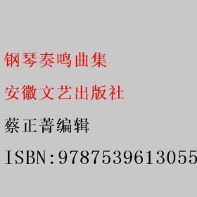 钢琴奏鸣曲集 蔡正菁编辑 安徽文艺出版社 9787539613055