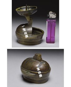 （ 清 ）文案雅品  银丝镶嵌铜烛台（蜡台）