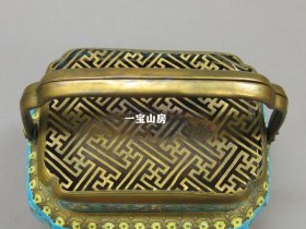 清宫旧藏  18世纪中叶  铜胎画珐琅太平有象手炉