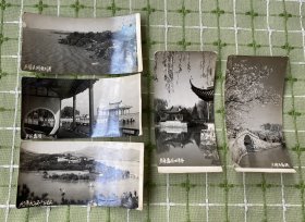 老照片：“无锡太湖风光”5种合售（鼋头绪、蠡园、独山、四季亭、长春桥）