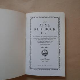 The APME Red Book 1971 An Account of the Annual Convention of the Associated Press Managing Editors Assn Philadelphia PA October 19-22 1971 Vol XXIV