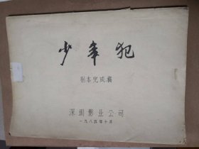 少年犯（剧本完成稿·电影完成台本）1985年深圳影业公司摄制，张良导演