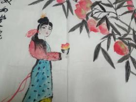 无款无章美女字画名人字画书画213