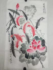 无款无章鱼字画花鸟名人字画书画211