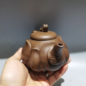 精品珍藏紫砂壶，陳鳴遠青蛙荷葉茶壺