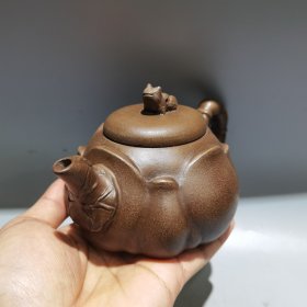 精品珍藏紫砂壶，陳鳴遠青蛙荷葉茶壺