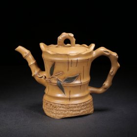 宜興精品高风亮节壺，手工陈鸣远紫砂壺