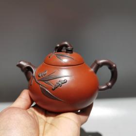 【速来捡漏了】宜兴紫砂壶纯手工制作竹韵壶。泡茶壶