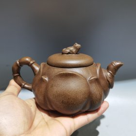 精品珍藏紫砂壶，陳鳴遠青蛙荷葉茶壺