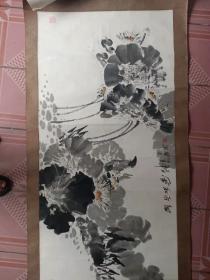 画家王宝钦的细雨和风。保真