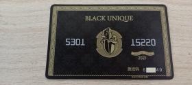 【收藏品】BLACK UNIQUE 全球购骑士卡 编号：B00091