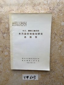 长江嘉陵江重庆段水污染控制规划研究总报告【如图】有点笔记划线， 品相如图请看图下单