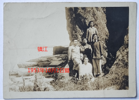 老照片：镇江—江岸风光，1953年10月2日，有背题。【桐阴委羽系列】