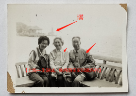 老照片：朱*诚、鲍*慧，无锡太湖三山，1983年8月，看背题。【陌上花开—上海—朱*诚、鲍*慧家庭旧藏系列】