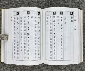 《篆书字形大字典》大32开精装，总达800余页，采用《康熙字典》部首检字法的编排模式，收录首字6985个，撰写篆文字形近60000余个，是一部篆书字形的资料总集。