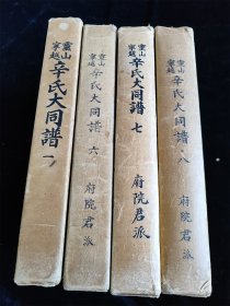 （韩文版）灵山宁越辛氏大同谱（府院君派）（一.六.七.八）4册合售（16开）（硬壳精装本）