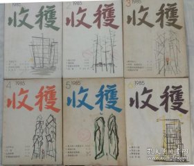 《收获》双月刊1985年第1，2，3，4，5，6期合售（陈珂长篇《大巴山下》王蒙长篇《活动变人形》节选，矫健、张象吉中篇《听山》张辛欣中篇《封. 片. 连》谌容中篇《散淡的人》张炜中篇《你好！本林同志》扎西达娃中篇《巴桑和他的弟妹们》严平中篇《第二人生》张贤亮中篇《男人的一半是女人》莫言中篇《球状闪电》马原中篇《西海的无帆船》张承志中篇《黄泥小屋》程乃姗中篇《风流人物》等）