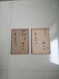 清代光绪版木刻，傅青主征君女科，产后编付4册合订二册全