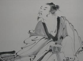 （保真）来源画家本人：著名工笔画画家任重早年工笔人物画作品——《炼丹高士图》一件，大尺寸（四尺整纸），工写兼备，笔法老辣、精美绝伦。