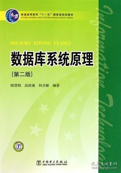 数据库系统原理(第二版第2版) 陆慧娟 高波涌 中国电力出版社 9787508378114 正版旧书