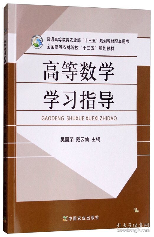 高等数学学习指导 吴国荣 戴云仙 中国农业出版社 9787109244498 正版旧书