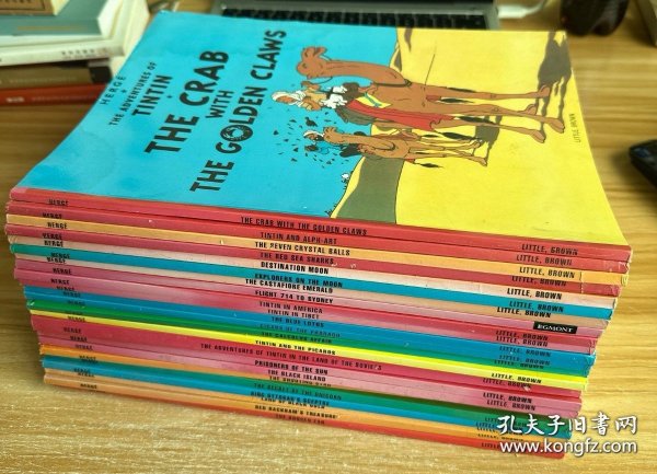 the adventures of tintin 丁丁历险记 23册合售作者：herge（埃尔热）出