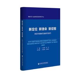 新定位 新使命 新征程:2022年湖南发展研究报告