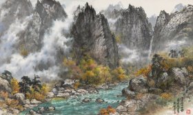 朝鲜画家赵元斗 秋天的金刚山 2017年 120 x 71cm