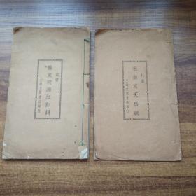 线装古旧书 《行书米南宫天马赋》《草书苏东坡满江红词》《草书祝枝山古诗十九首》 合订两册 上海文明书局印行 民国19年（1930年） 玻璃版精印