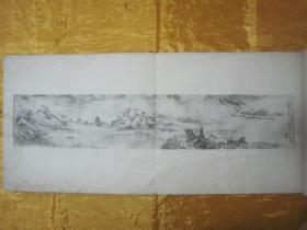 稀见民国老版白纸线装“珂罗版精印美术作品图集”《江左三大家诗画合璧》，八开长卷大本，白纸线装珂罗版精印一册全。“上海有正书局”民国老版，白纸线装珂罗版精印刊行。内有精美书画作品数幅。版本罕见，品如图！