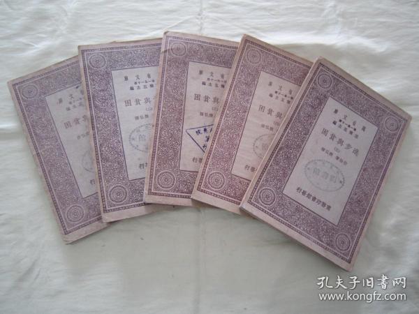 稀见民国初版一印“万有文库本”《进步与贫困》（全五册），佐治 著；樊弘 译，32开平装五册一套全。商务印书馆 民国十九年（1930）十月，初版一印刊行。版本罕见，品如图。