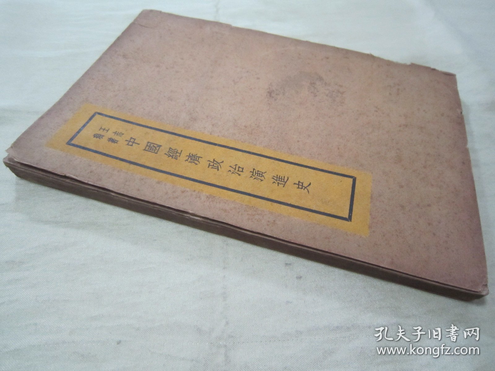 极稀见民国老版“基本知识丛书”《中国经济政治演进史》，王志瑞 著，32开平装一册全。“中国文化服务社”民国二十五年（1936）四月，繁体竖排刊行。版本罕见，品如图。