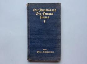 【原版  精装精品】One Hundred and One Famous Poems（大意供参考：一百零一著名诗歌）