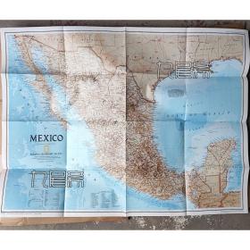 美国国家地理杂志 - 墨西哥地图 - A Traveler's Map of Mexico