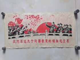 宣传画【我们永远忠于您最敬爱的领袖毛主席】