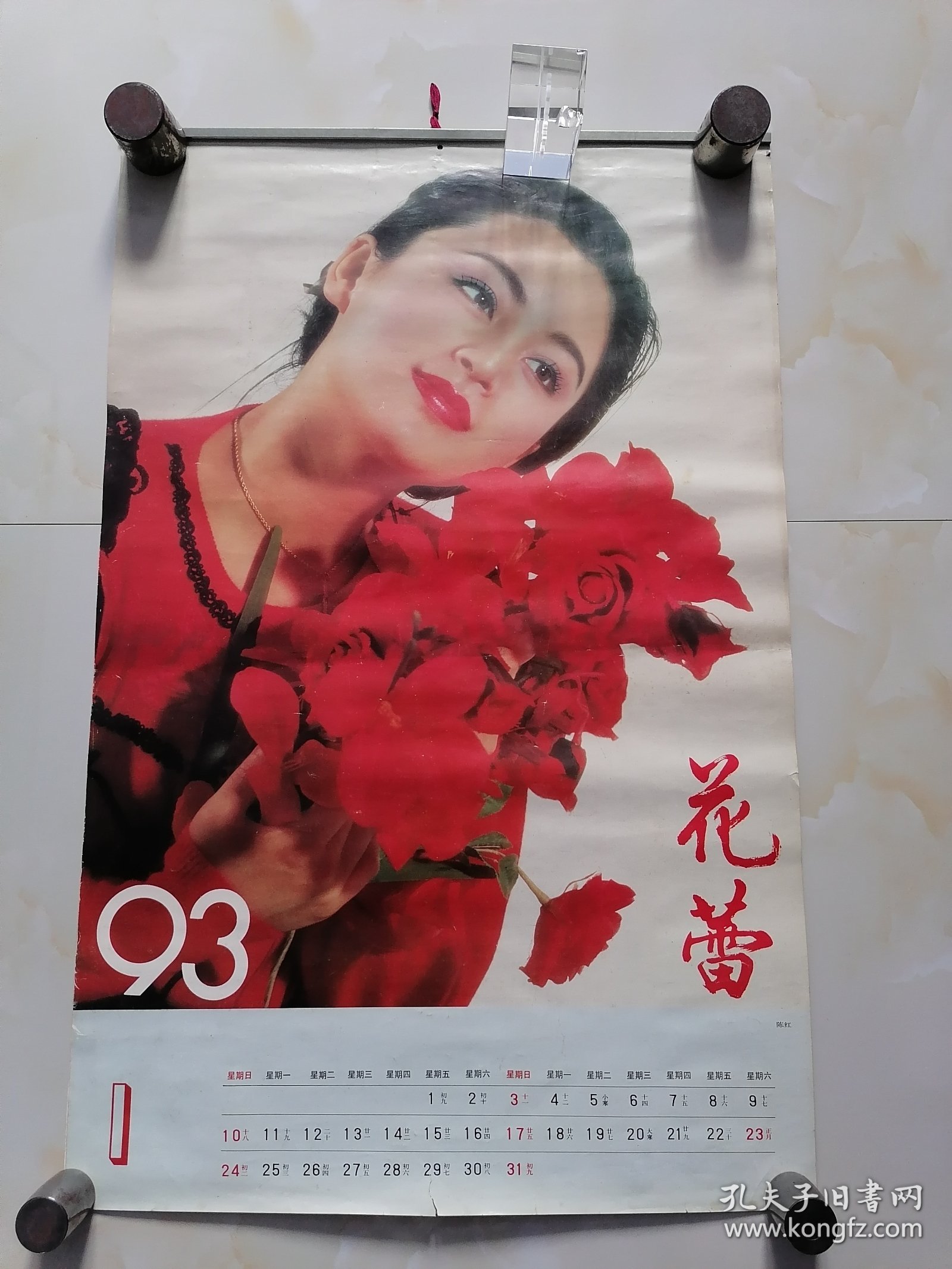 1993年明星挂历【花蕾】--陈红、周迅、朱京红、虞梦十二张全