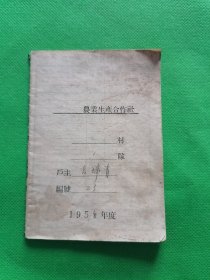 1958年农业生产合作社【分红及支领实物册】